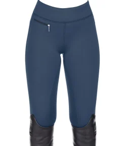 Equilibre Legging d'équitation thermique à fond intégral grip enfant Elina denim foncé Sale