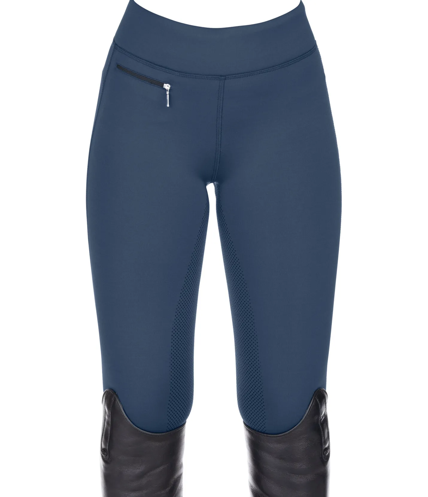 Equilibre Legging d'équitation thermique à fond intégral grip enfant Elina denim foncé Sale