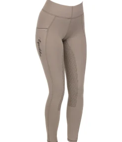Equilibre Legging d'équitation thermique à fond intégral Grip Hermine noisette Outlet