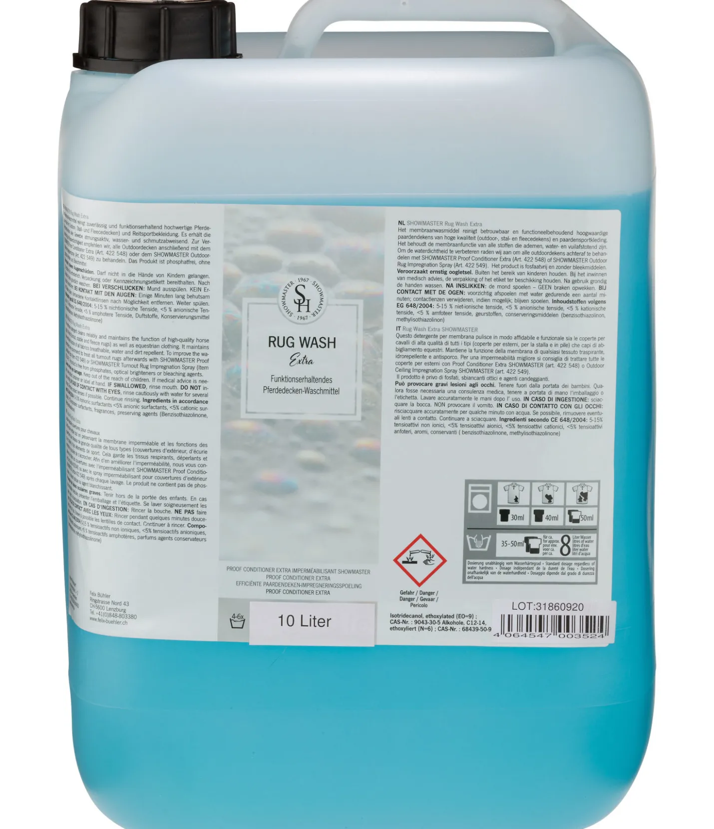SHOWMASTER Lessive pour couvertures Rug Wash Extra Best