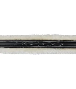 CLARIDGE HOUSE Licol en cuir avec polaire Teddy Stitch noir/argenté Sale