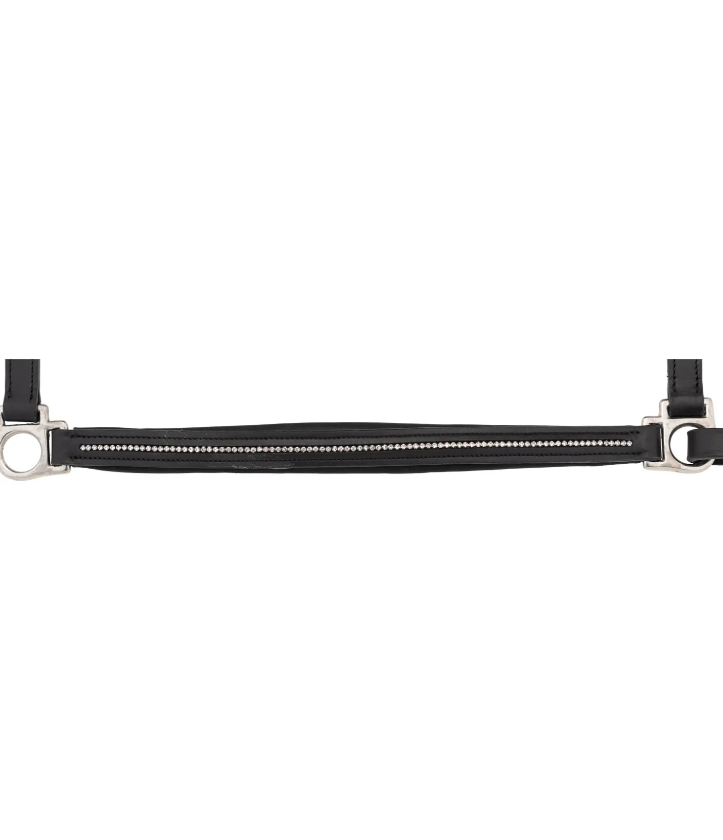 SHOWMASTER Licol en cuir orné de strass Selina noir/argenté Hot