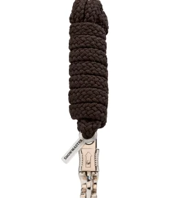 SHOWMASTER Longe avec mousqueton anti-panique Durable brun