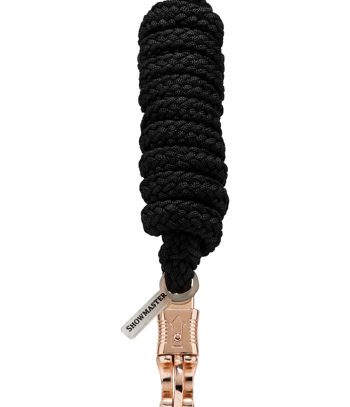 SHOWMASTER Longe avec mousqueton anti-panique Durable noir/rose-doré New