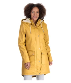 Felix Bühler Manteau de pluie avec doublure en fourrure Teddy Paris mangue dorée Clearance