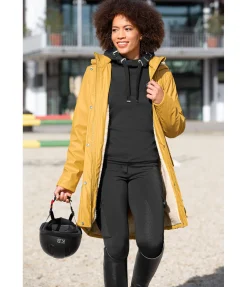 Felix Bühler Manteau de pluie avec doublure en fourrure Teddy Paris mangue dorée Clearance