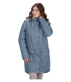 Felix Bühler Manteau de pluie avec doublure en fourrure Teddy Paris bleu fumée Discount