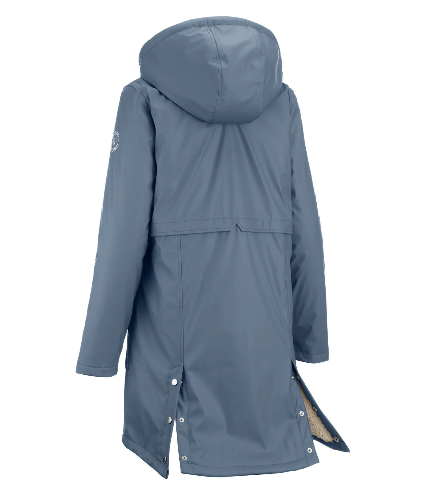 Felix Bühler Manteau de pluie avec doublure en fourrure Teddy Paris bleu fumée Discount