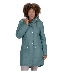 Felix Bühler Manteau de pluie avec doublure en fourrure Teddy Paris vert jade Sale