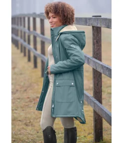 Felix Bühler Manteau de pluie avec doublure en fourrure Teddy Paris vert jade Sale