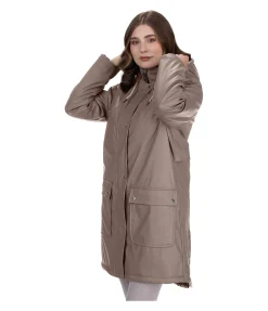 Felix Bühler Manteau de pluie avec doublure en fourrure Teddy Paris cannelle Sale