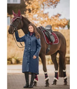 Felix Bühler Manteau de pluie long à capuche doublé en fourrure Teddy Paris navy New