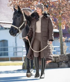 STEEDS Manteau d'équitation à capuche Davos II chocolat noir Clearance