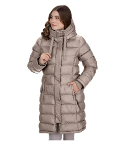 Felix Bühler Manteau d'équitation matelassé à capuche Minou noisette New