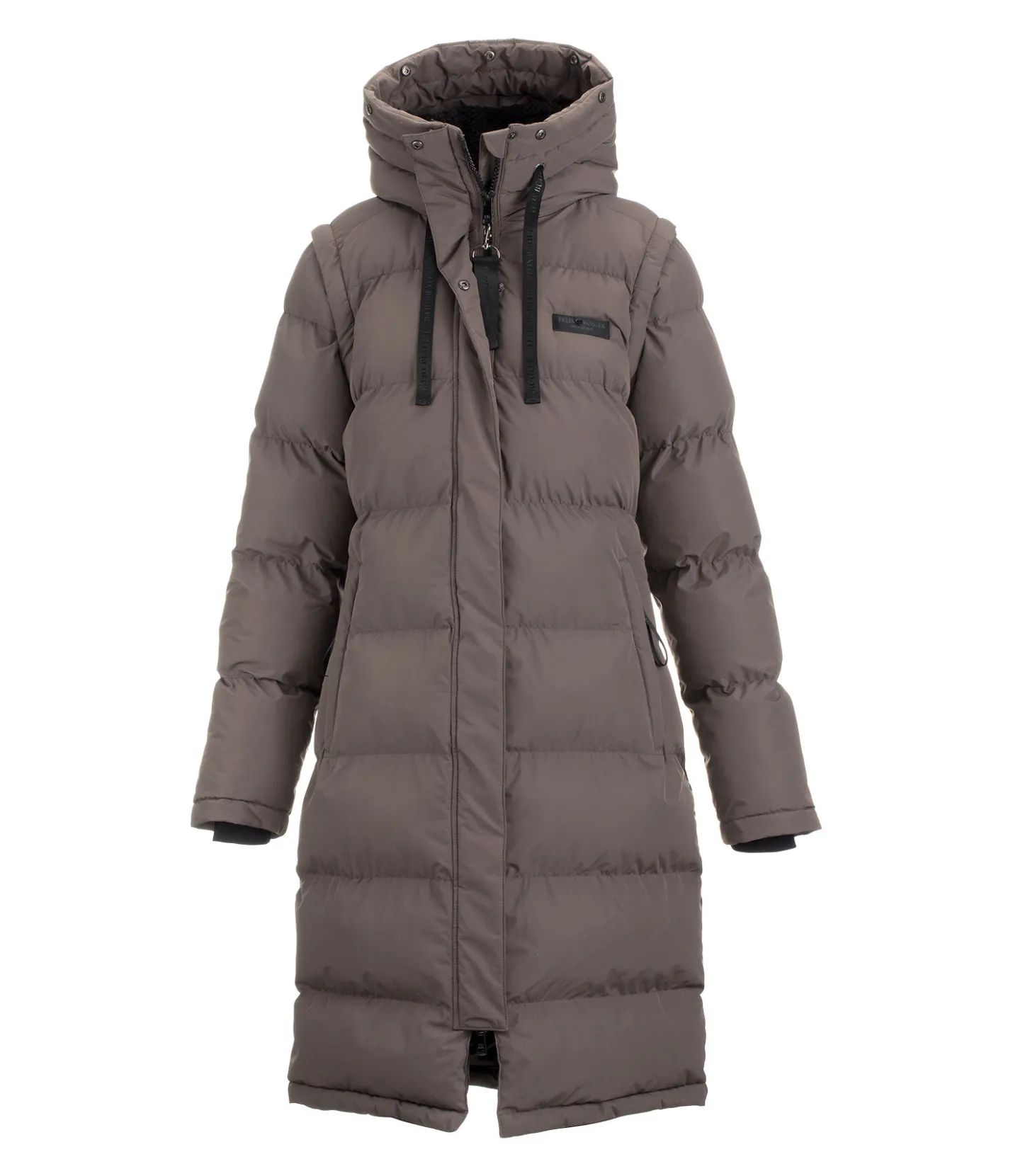 Felix Bühler Manteau d'équitation matelassé 2 en 1 Eleonor taupe foncé Best