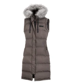 Felix Bühler Manteau d'équitation matelassé 2 en 1 Eleonor taupe foncé Best