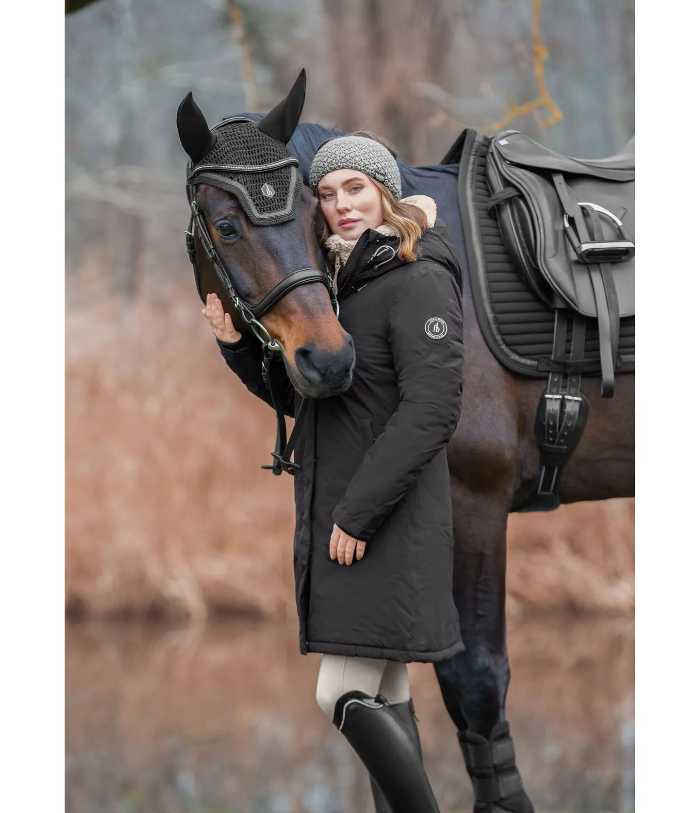 Felix Bühler Manteau d'équitation technique à capuche Amelie noir