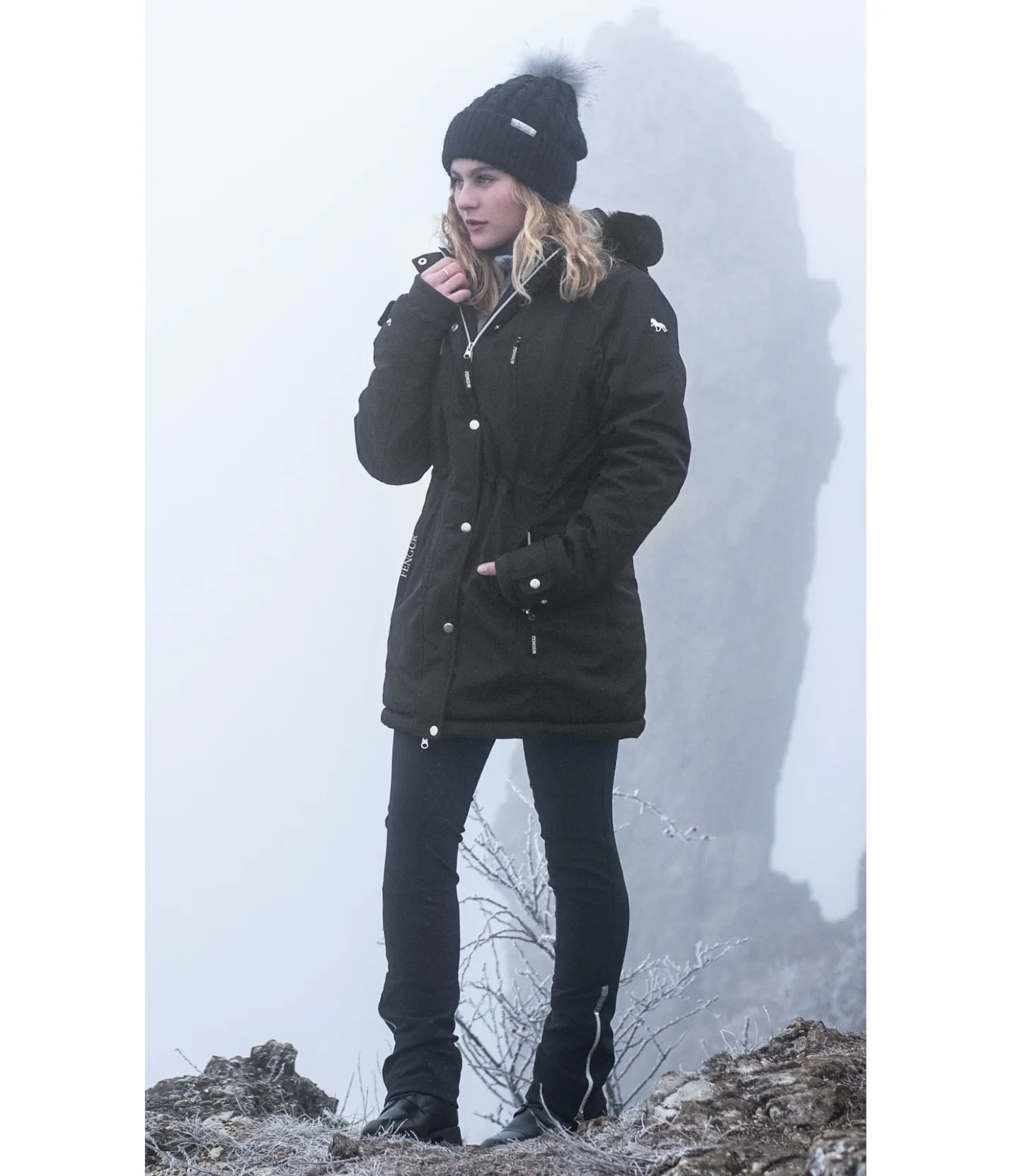 FENGUR Manteau d'équitation technique Frostrós noir