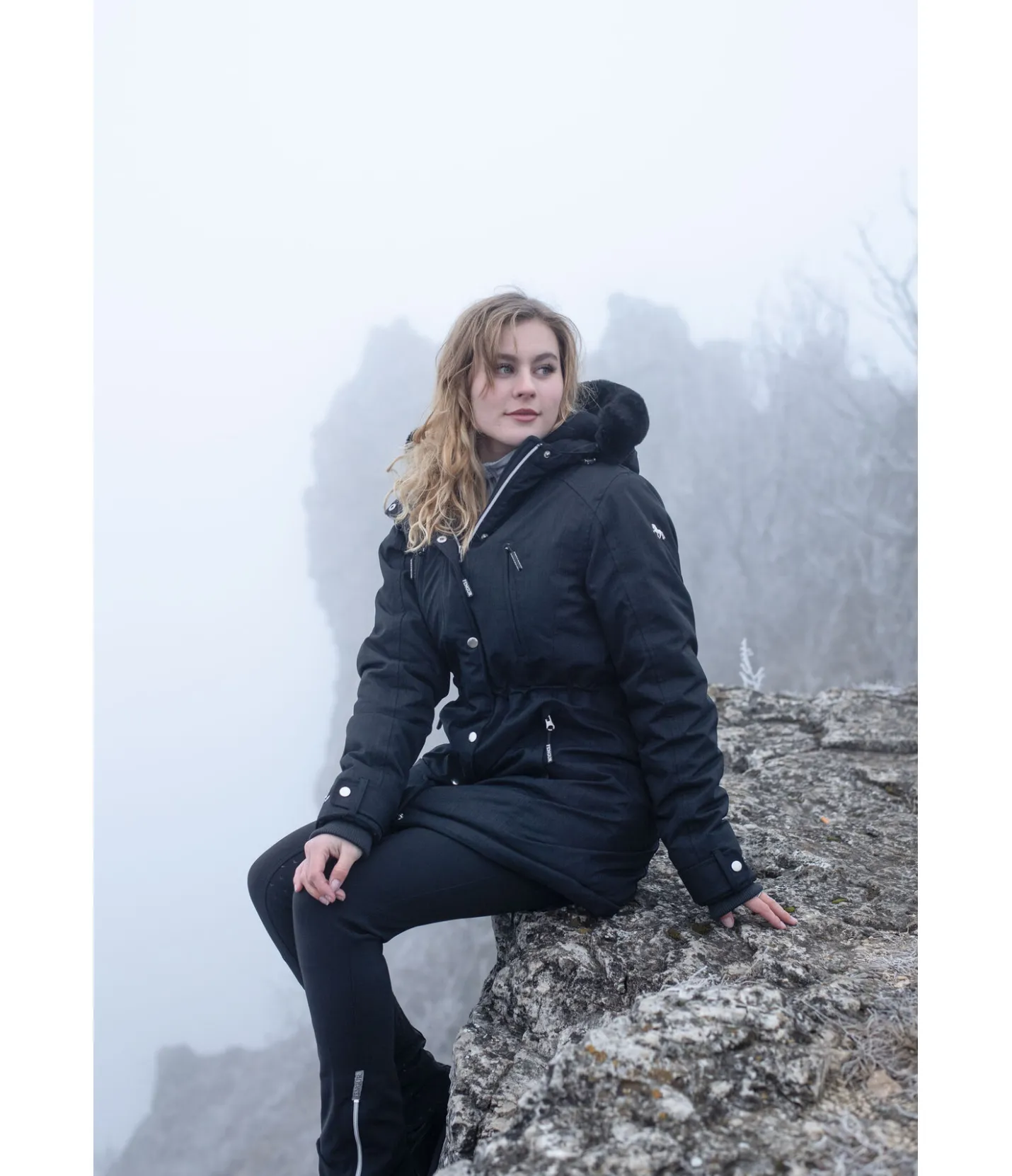 FENGUR Manteau d'équitation technique Frostrós noir