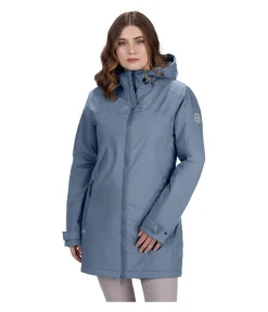 Felix Bühler Manteau d'équitation technique à capuche Eliza II bleu fumée New