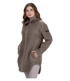 Felix Bühler Manteau en polaire Teddy Chiara noisette Clearance