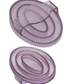 SHOWMASTER Mini étrille en caoutchouc à paillettes violet Clearance