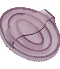 SHOWMASTER Mini étrille en caoutchouc à paillettes violet Clearance