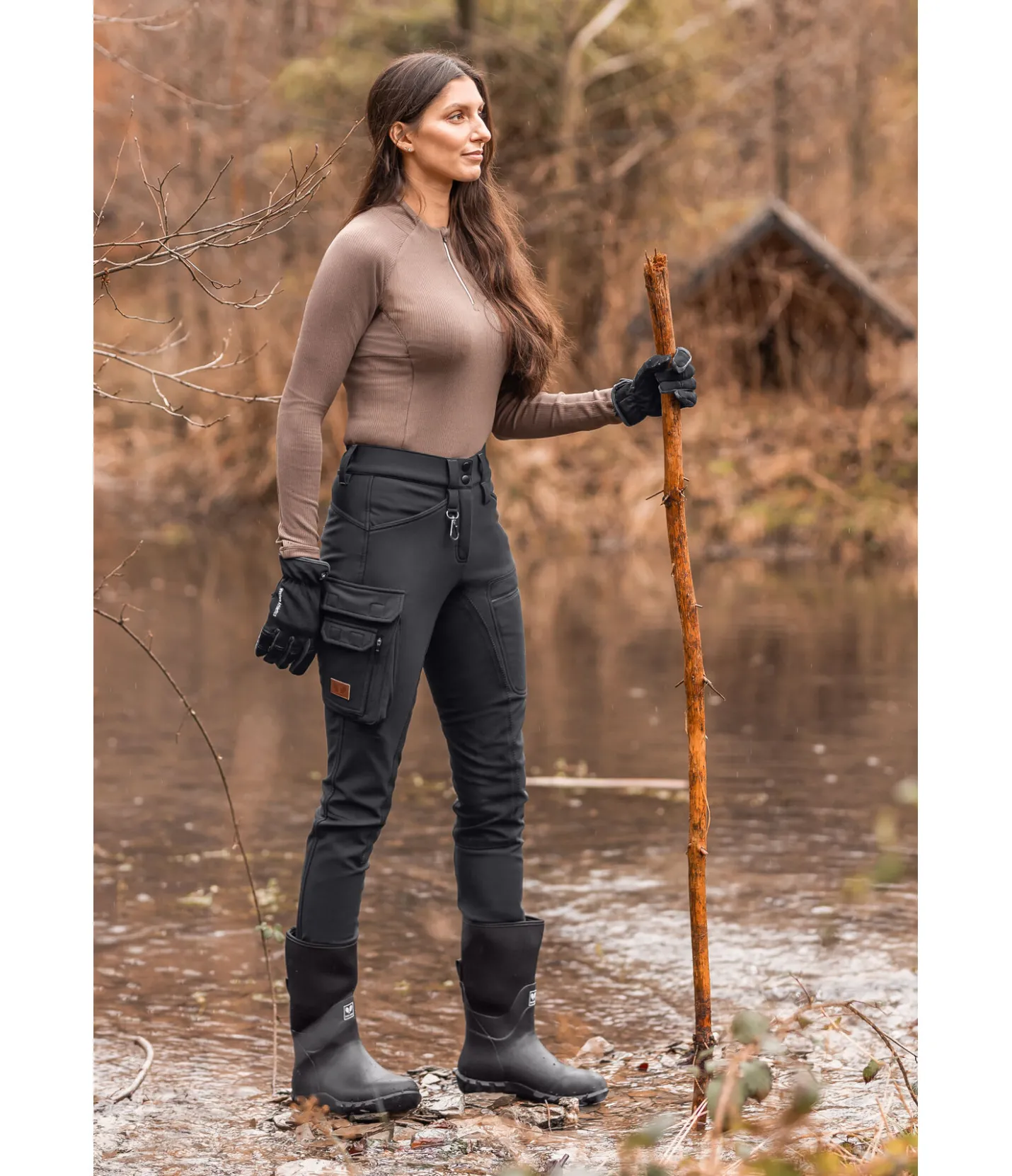 TWIN OAKS Pantalon de randonnée hiver Mount Rainier noir Discount