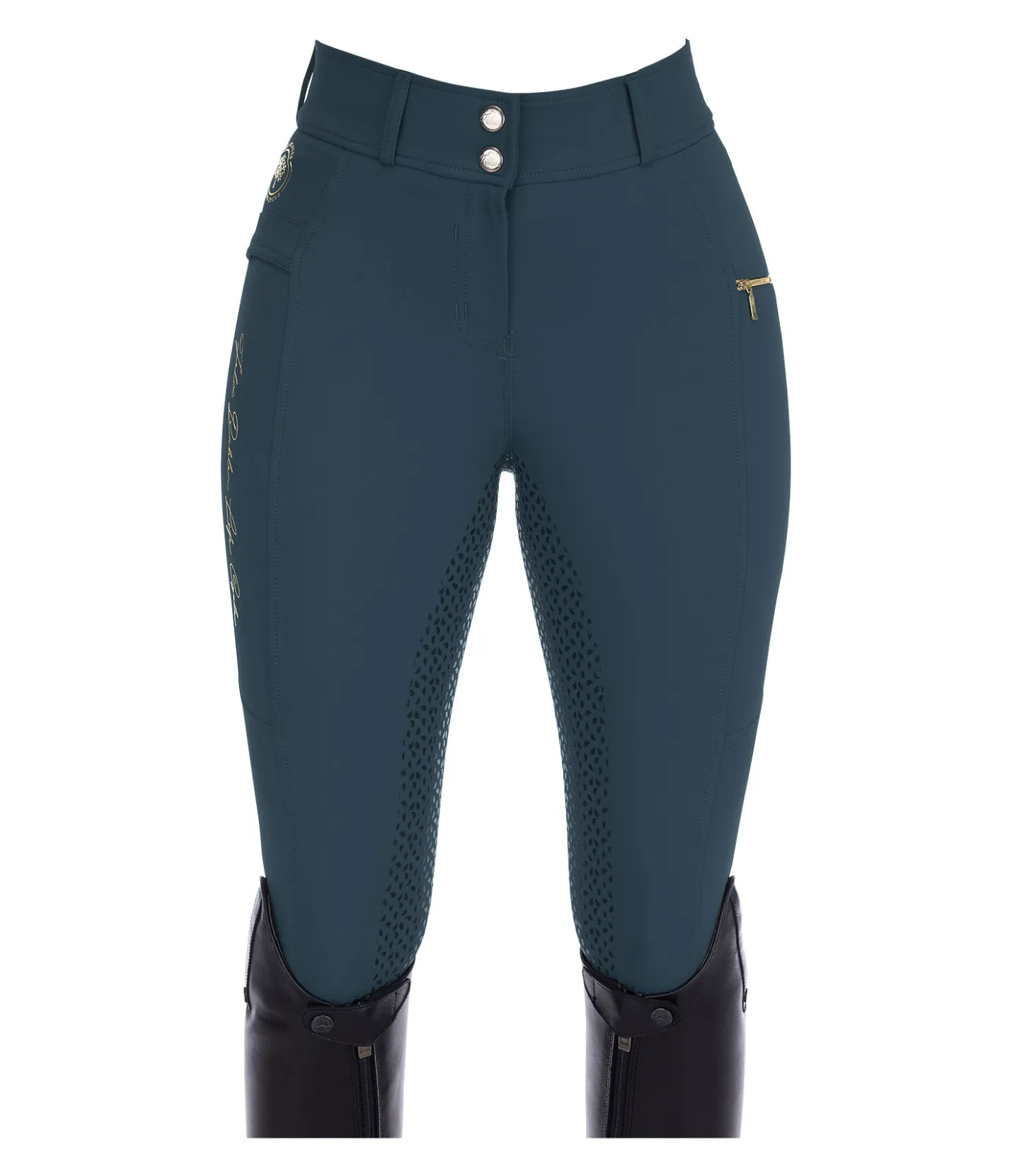 Felix Bühler Pantalon d'équitation à fond intégral grip Life Cycle pétrole Clearance