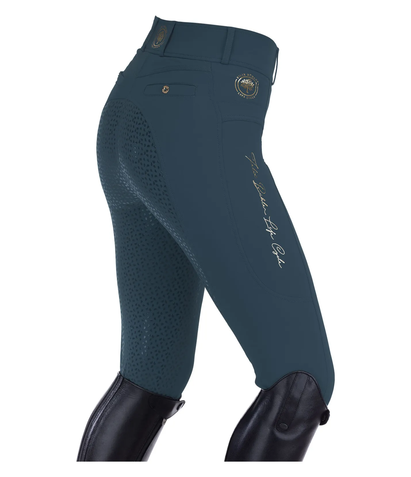 Felix Bühler Pantalon d'équitation à fond intégral grip Life Cycle pétrole Clearance