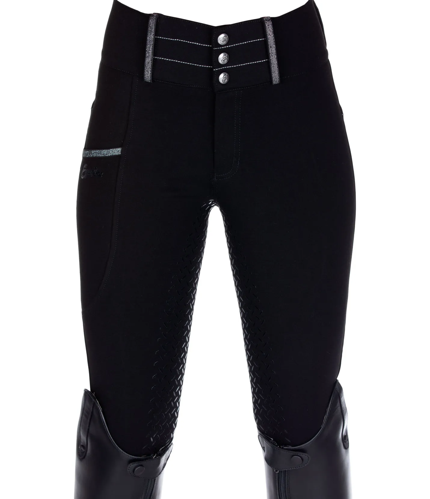 Equilibre Pantalon d'équitation à fond intégral grip enfant Amira noir Clearance