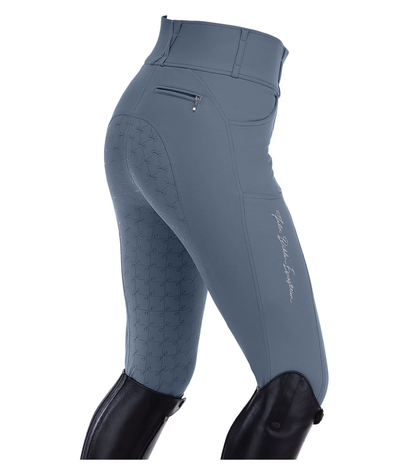 Felix Bühler Pantalon d'équitation à fond intégral grip Femke bleu fumée Outlet