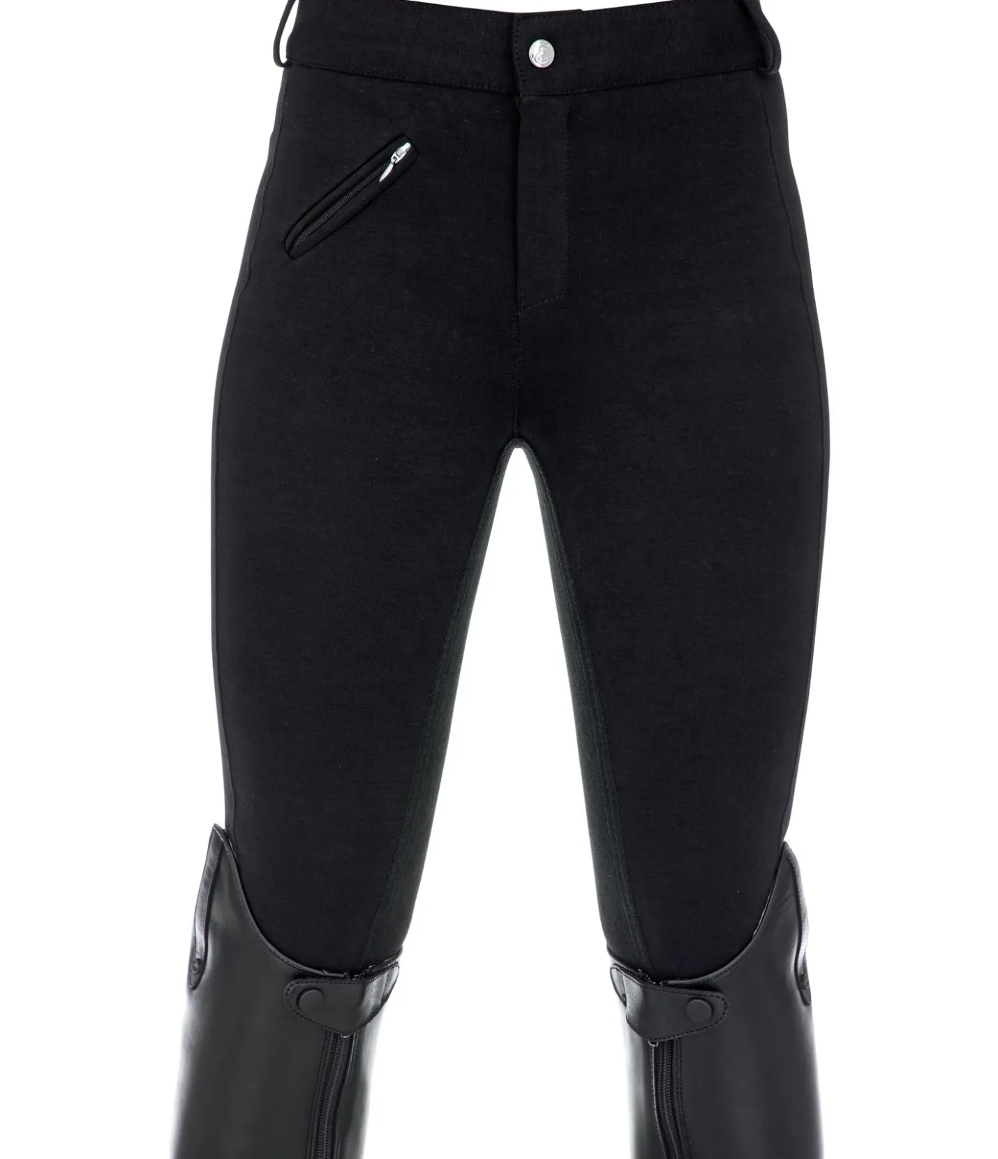 Equilibre Pantalon d'équitation à fond intégral enfant Nora noir/noir New