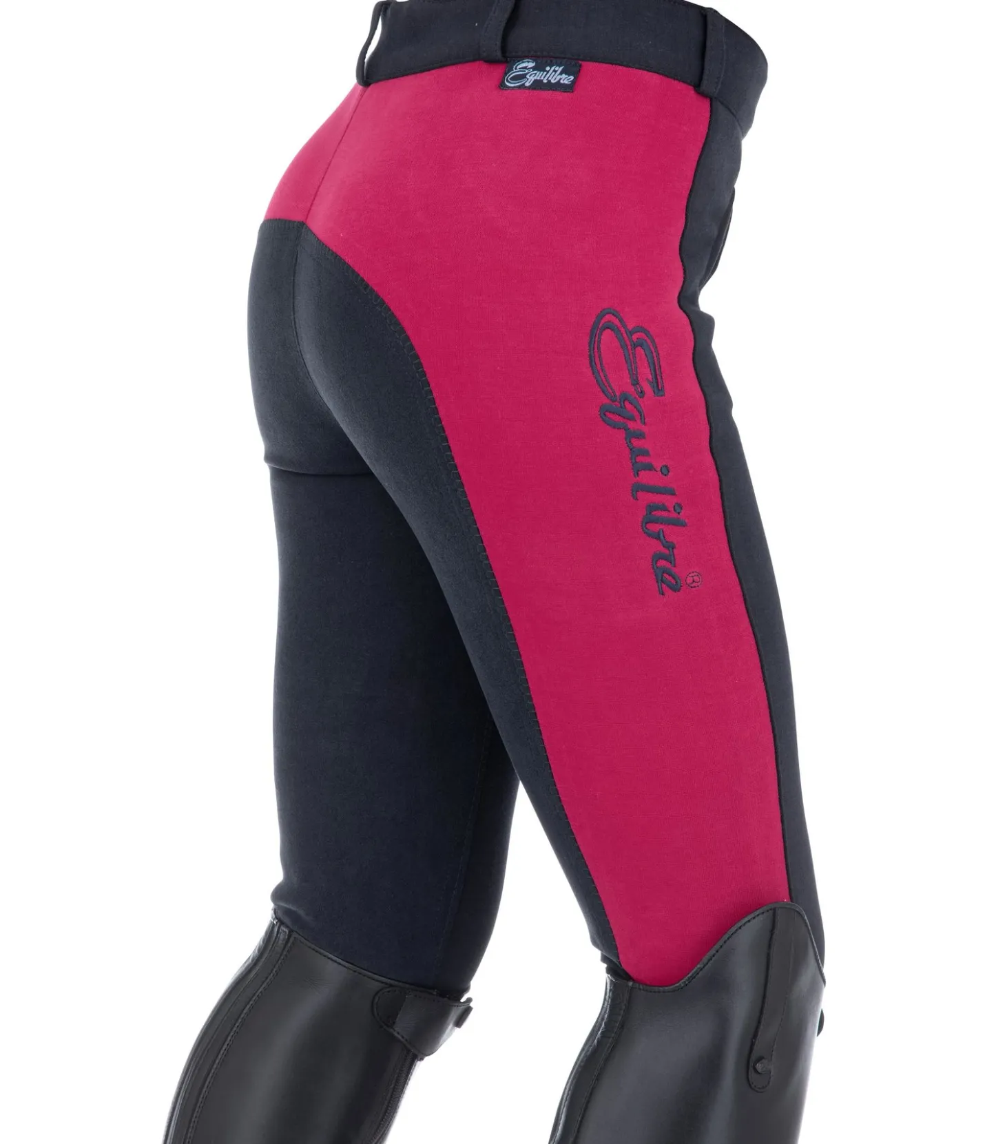 Equilibre Pantalon d'équitation à fond intégral enfant Nora framboise New