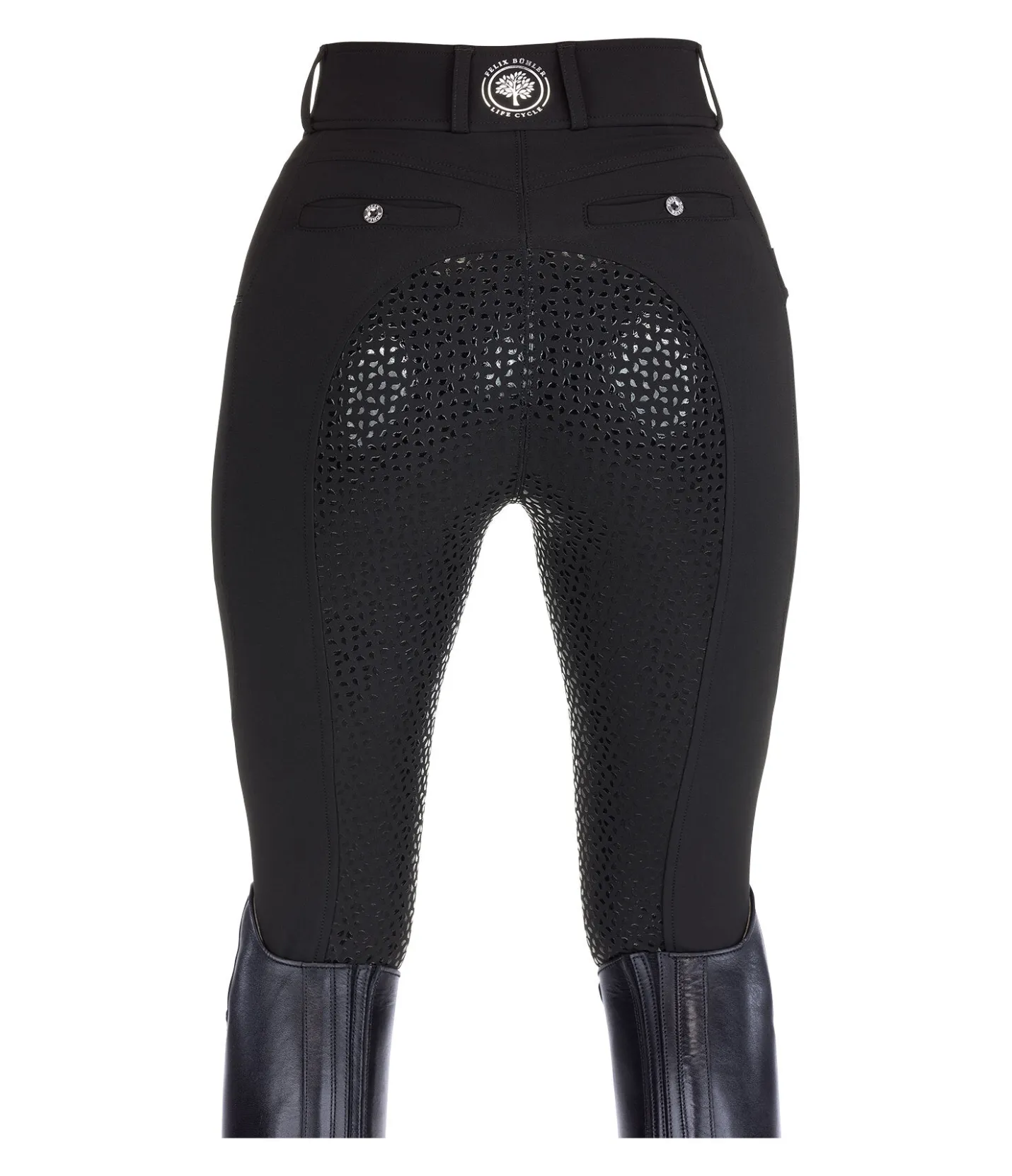 Felix Bühler Pantalon d'équitation à fond intégral grip Life Cycle noir Outlet