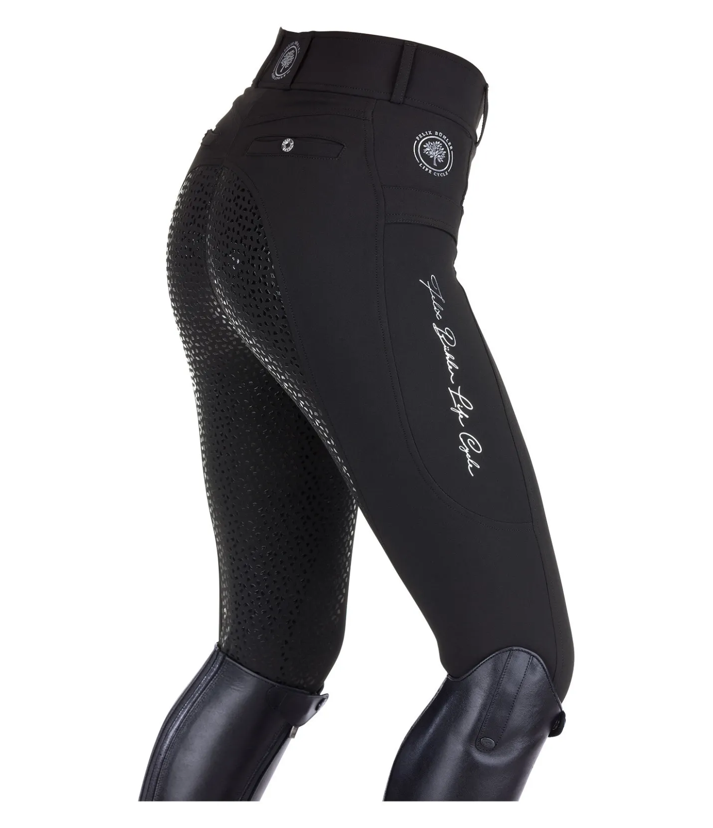 Felix Bühler Pantalon d'équitation à fond intégral grip Life Cycle noir Outlet