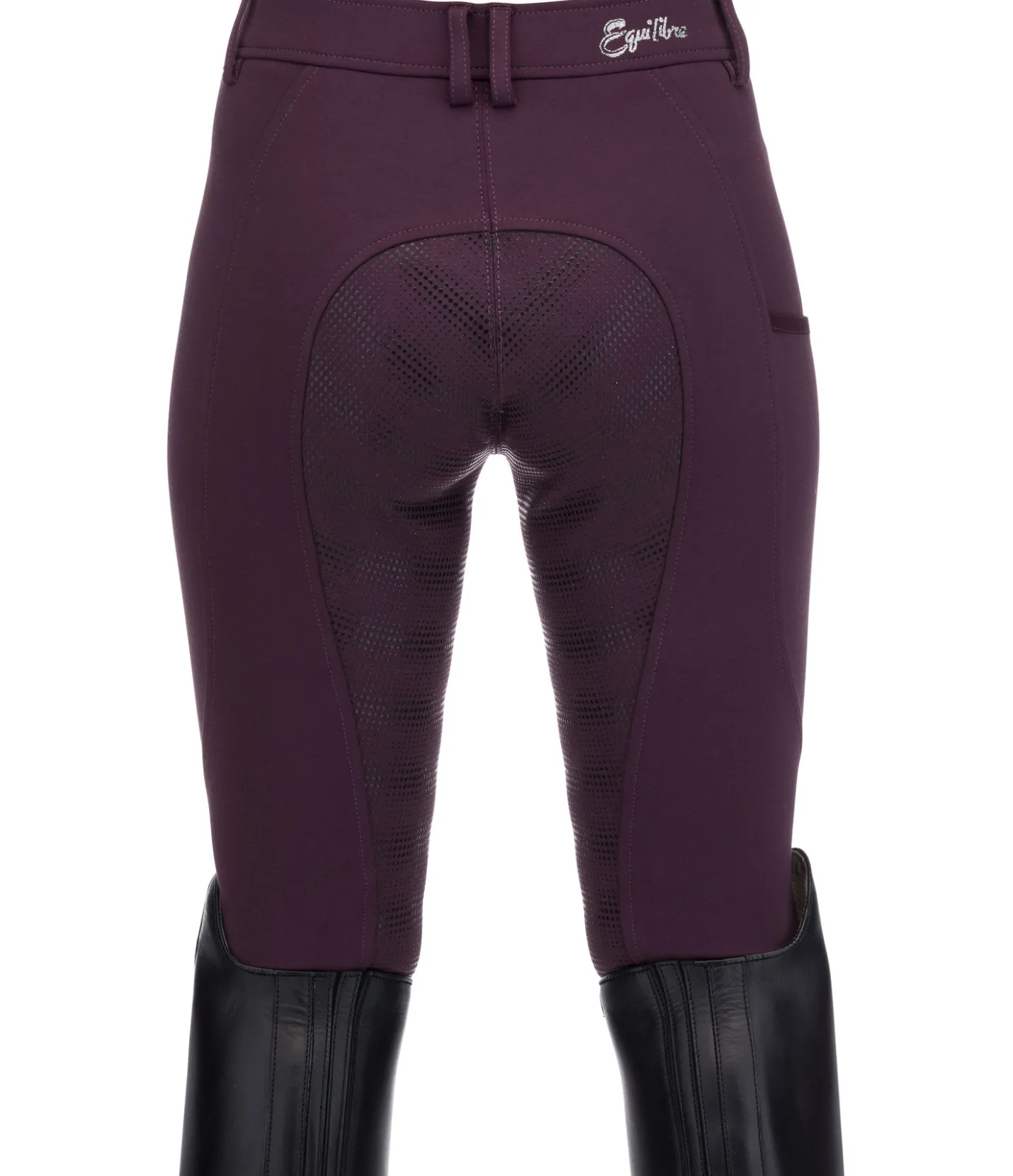 Equilibre Pantalon d'équitation à fond intégral Grip enfant Beja prune Best