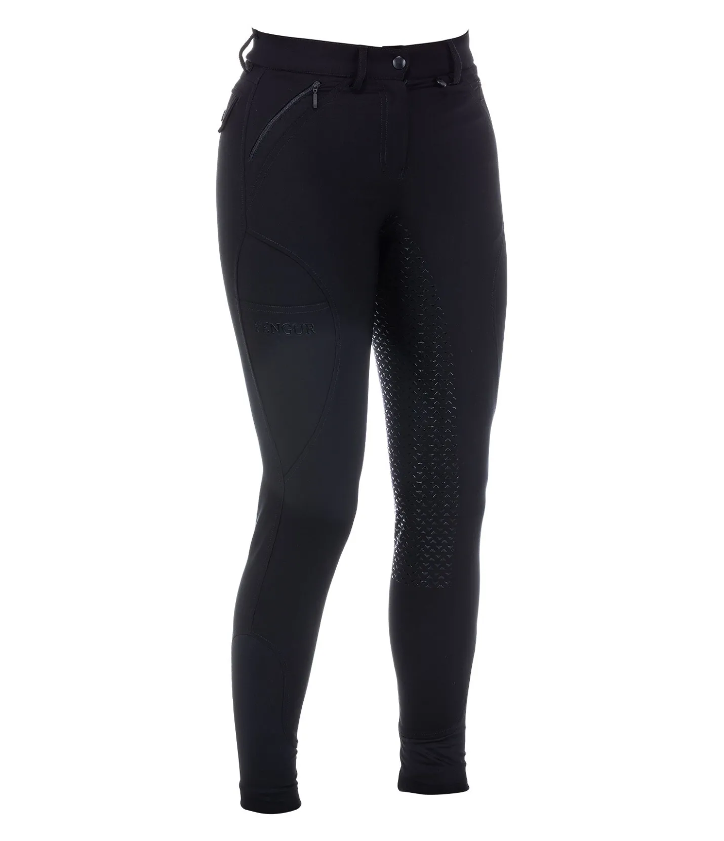 FENGUR Pantalon d'équitation à fond intégral grip Erla noir Clearance