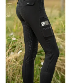 FENGUR Pantalon d'équitation à fond intégral grip Erla noir Clearance
