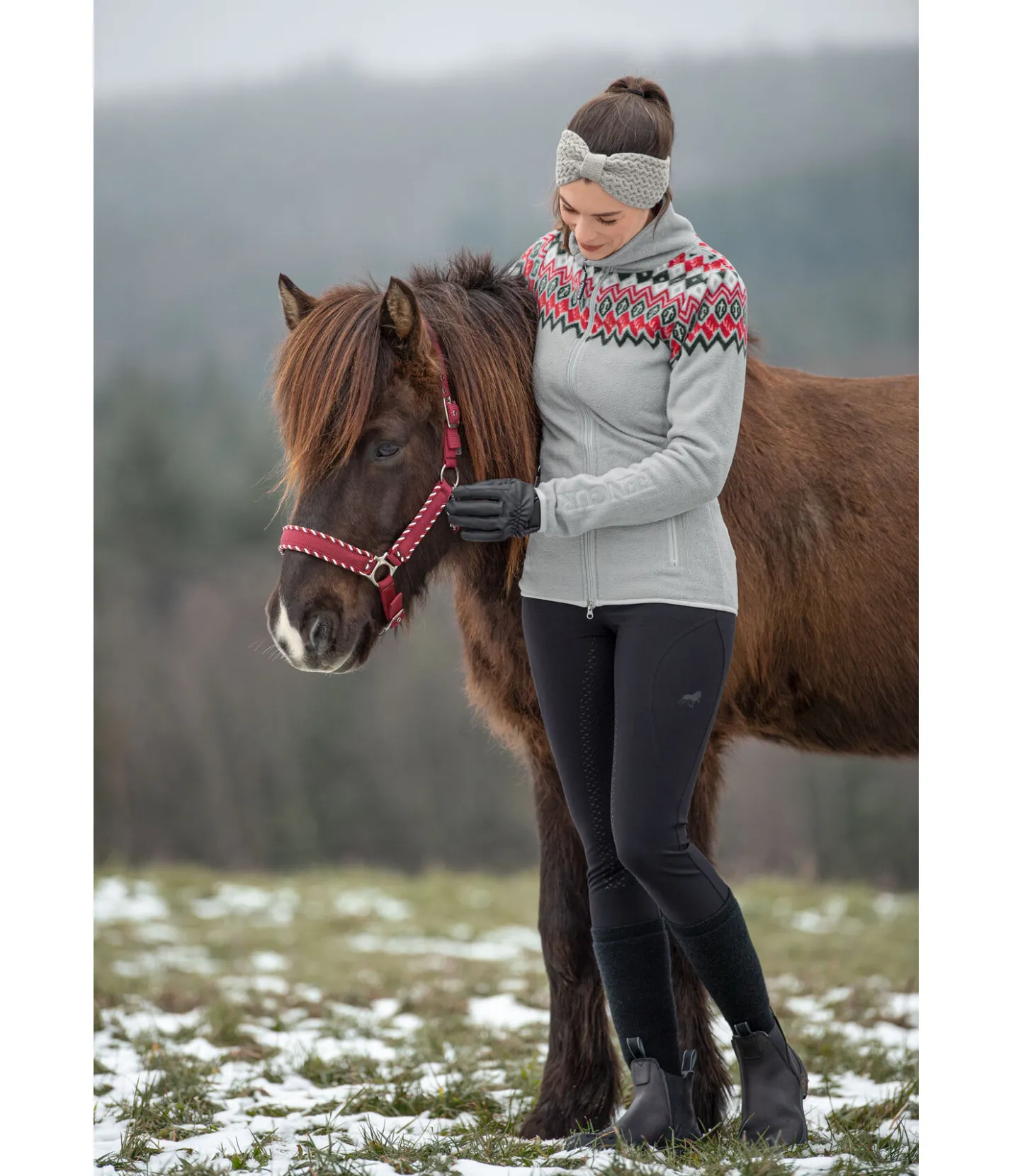FENGUR Pantalon d'équitation à fond intégral grip Erla noir Clearance