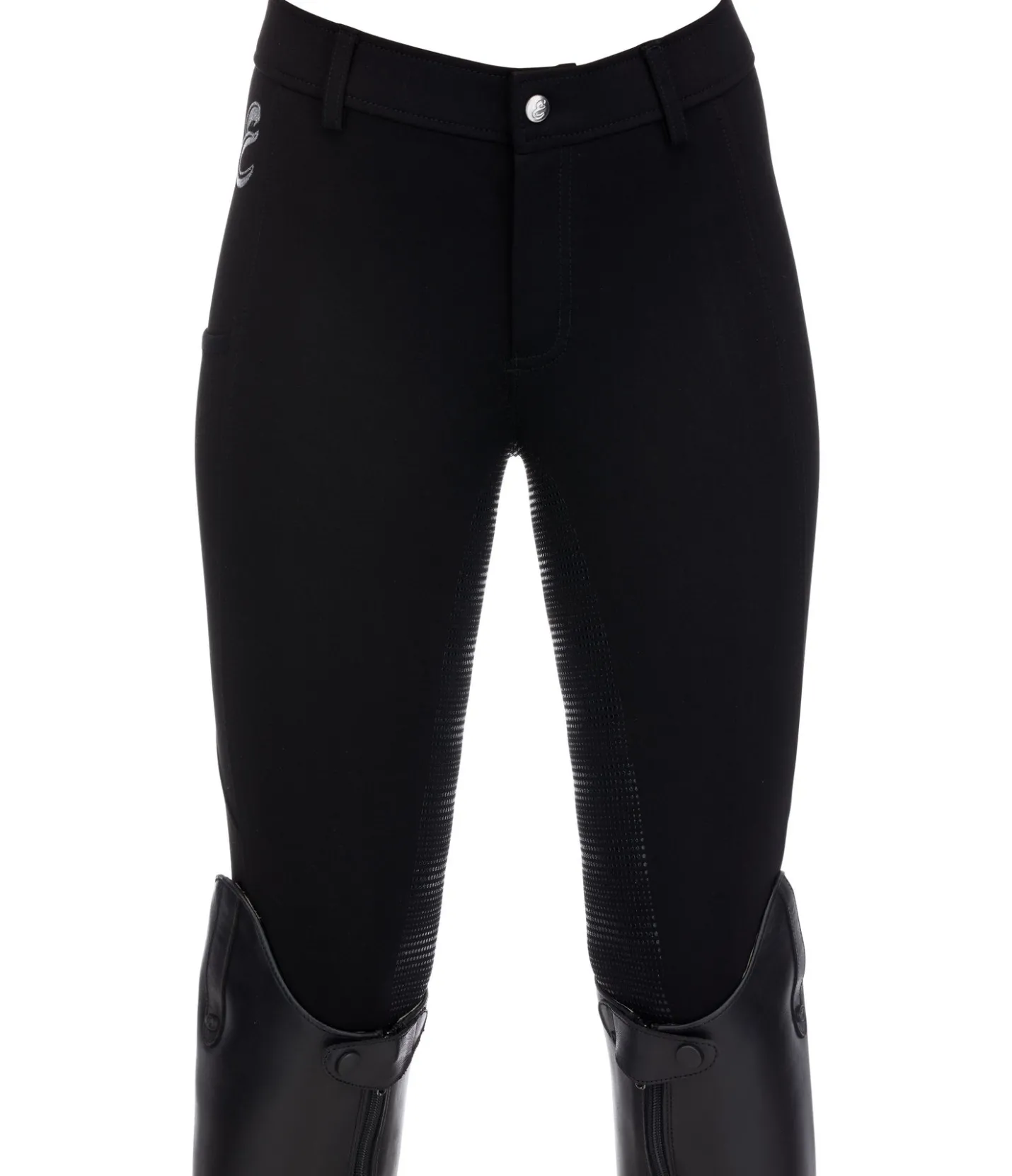 Equilibre Pantalon d'équitation à fond intégral Grip enfant Beja noir Discount