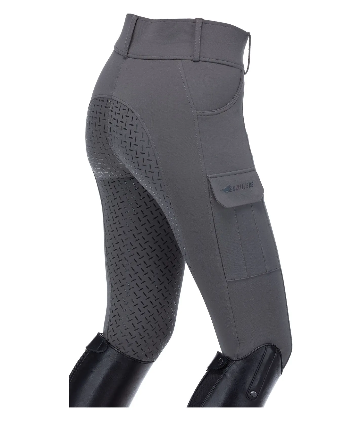 Equilibre Pantalon d'équitation cargo à fond intégral Carla carbone New