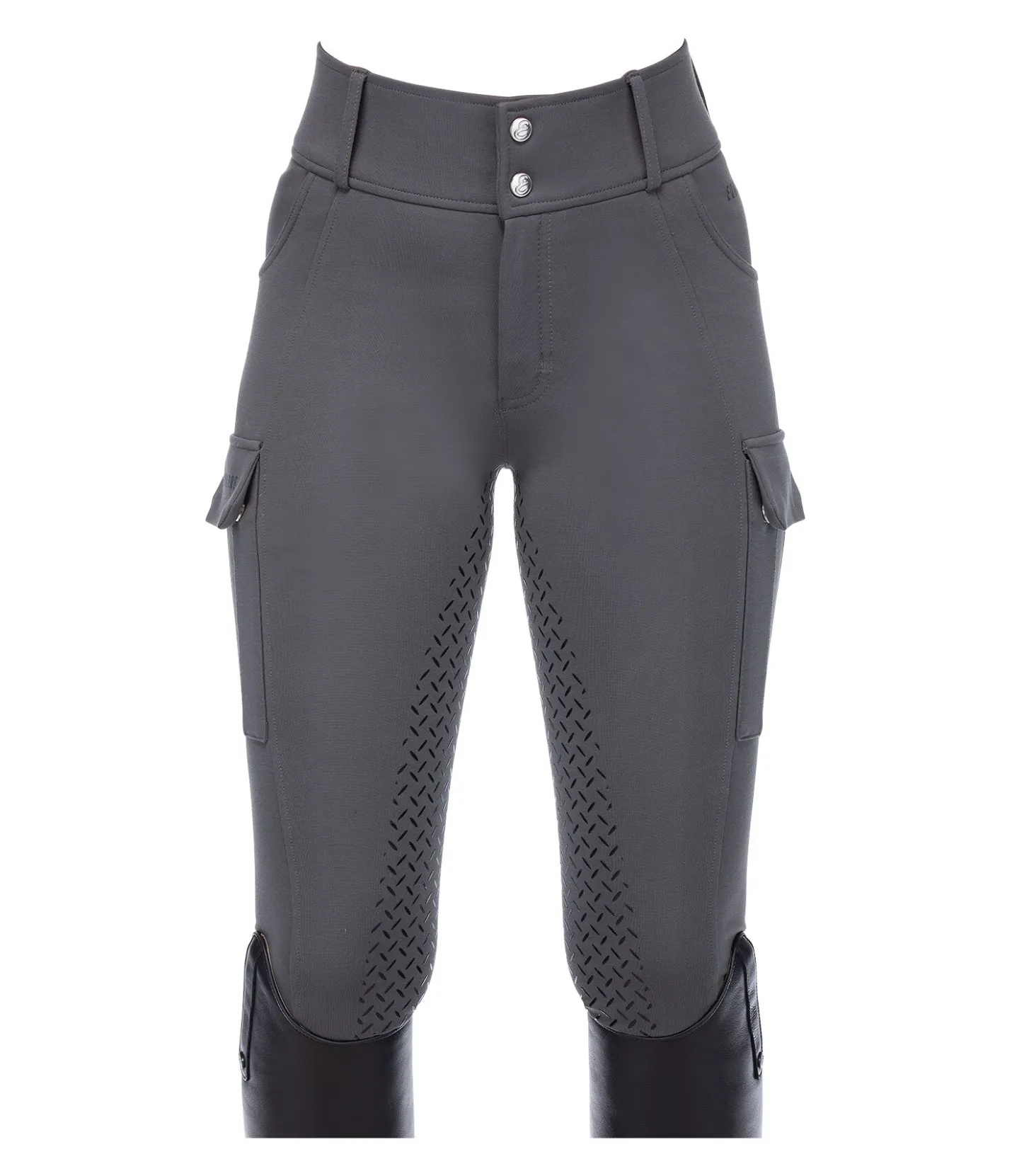 Equilibre Pantalon d'équitation cargo à fond intégral Carla carbone New