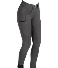 Equilibre Pantalon d'équitation confort taille haute à fond intégral grip Juliane carbone Sale