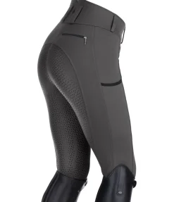 Equilibre Pantalon d'équitation confort taille haute à fond intégral grip Juliane carbone Sale