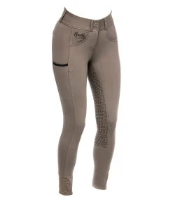 Equilibre Pantalon d'équitation confort taille haute à fond intégral grip Juliane noisette Outlet