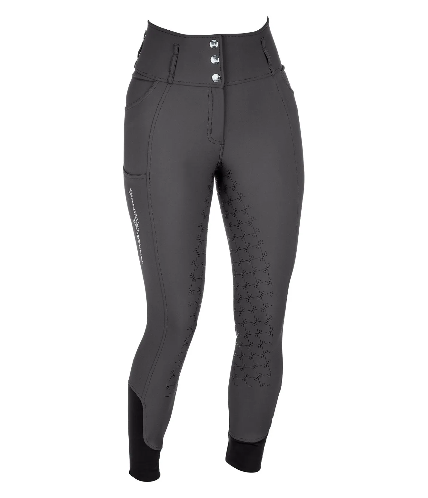 Felix Bühler Pantalon d'équitation confort taille haute à fond intégral grip Tabea carbone Hot