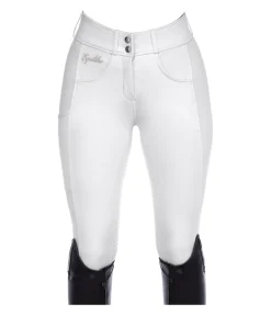 Equilibre Pantalon d'équitation confort taille haute à fond intégral grip Juliane blanc