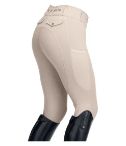 Felix Bühler Pantalon d'équitation d'été hybride à fond intégral grip Samira-Mesh champagne New
