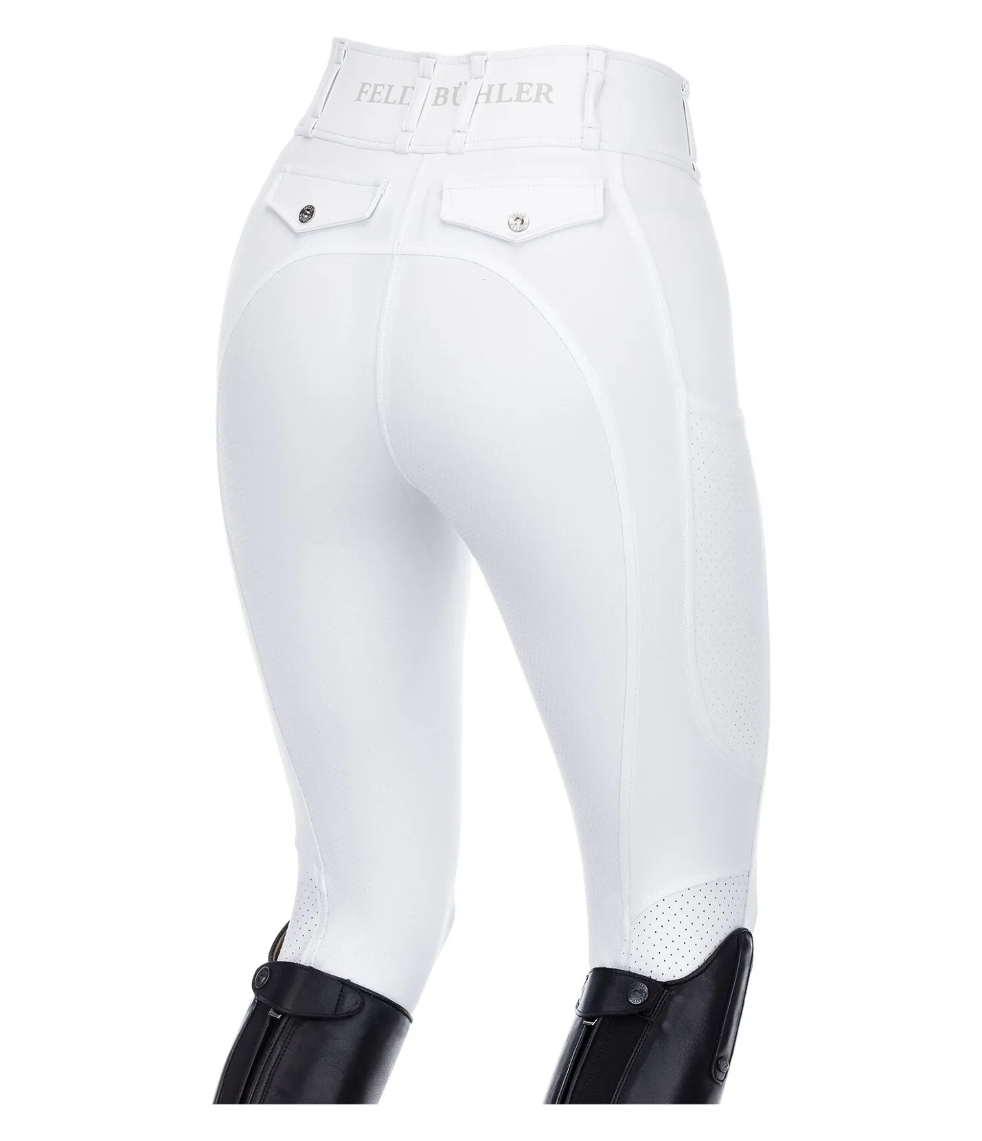 Felix Bühler Pantalon d'équitation d'été hybride à fond intégral grip Samira-Mesh blanc Outlet